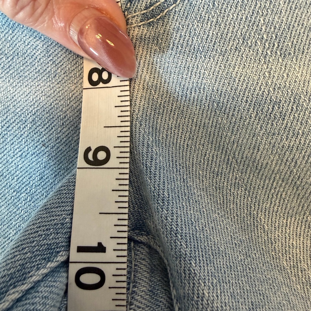 #200 Good American Light Blue Ripped Straight Leg Jeans. Excellent Condition. - Picture 13 of 14